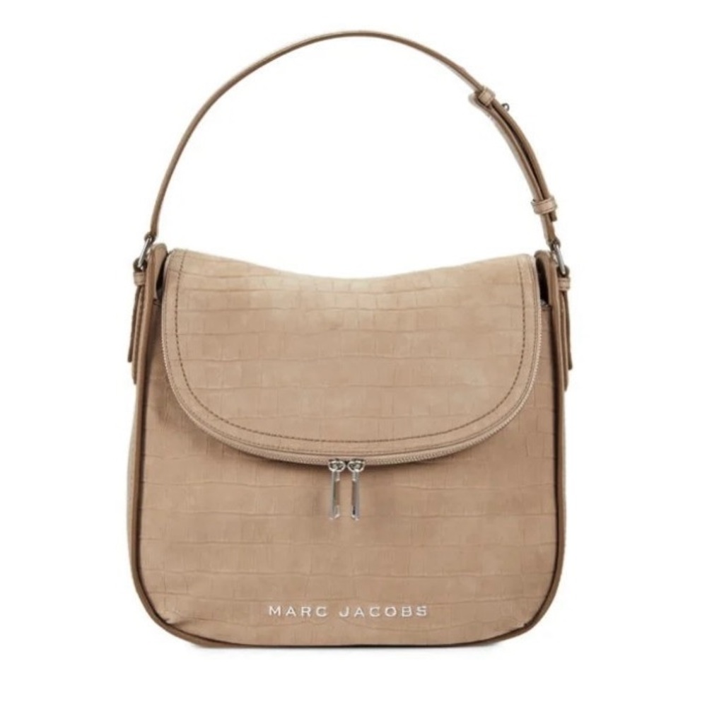 Marc Jacobs The Groove Croc‑Embossed Shoulder Bag, Graige Leather Hobo